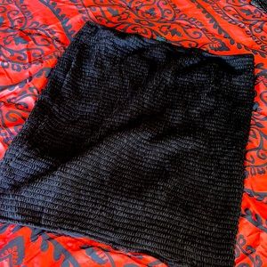 Black knitted mini skirt